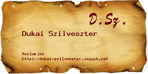 Dukai Szilveszter névjegykártya