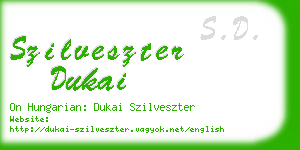 szilveszter dukai business card